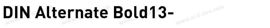 DIN Alternate Bold13字体转换